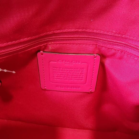 Coach Katy Crossgrain Leather Signature Canvas Logo Strap Dome Satchel - Picture 7 of 13